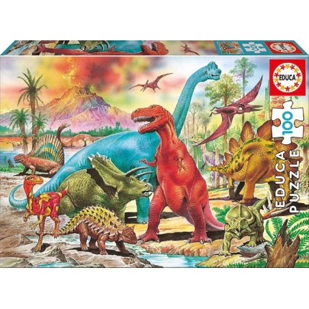 Educa - Puzzle 100 pièces - Dinosaures