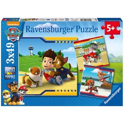 Ravensburger - Puzzles 3x49 pièces - Héros à fourrure - Pat'Patrouille