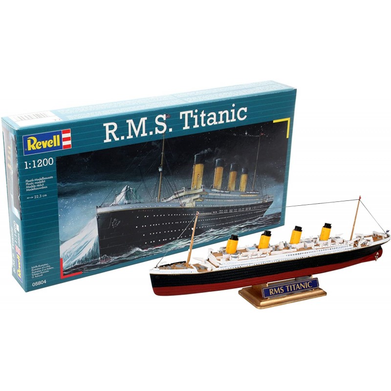 Maquette Revell R.M.S. Titanic 1/1200 - Kit à Monter 40 Pièces - Modèle Bateau Historique
