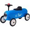 Baghera - Voiture en métal - Racer - Porteur trotteur bleu avec volant