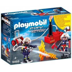 Playmobil - 9468 - Les pompiers - Pompiers avec matériel d'incendie