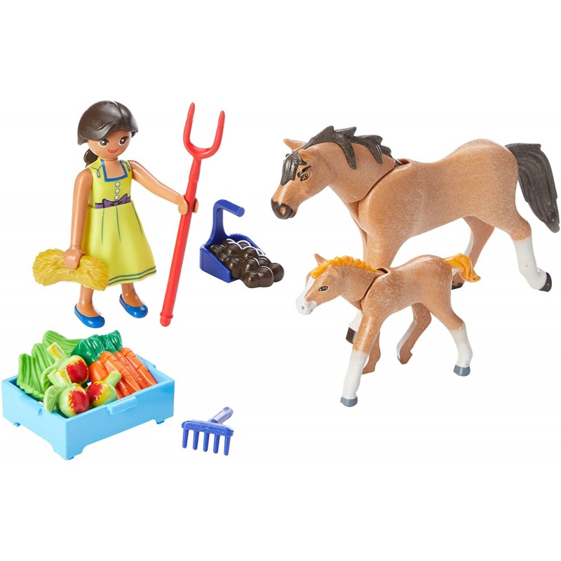 Playmobil - 70122 - Spirit - Apo avec cheval et poulain