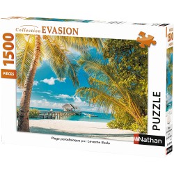 Nathan - Puzzle 1500 pièces - Plage paradisiaque