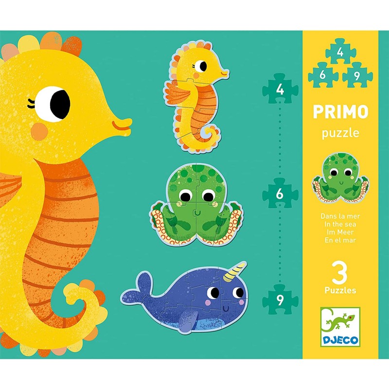 Djeco - DJ07144 - Puzzles évolutifs - Puzzles Primo - Dans la mer