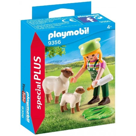 Playmobil - 9356 - Special Plus - Fermière avec moutons