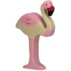 Holztiger - Figurine animal en bois - Flamant rose