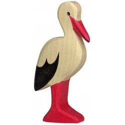 Holztiger - Figurine animal en bois - Cigogne