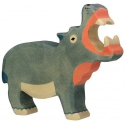 Holztiger - Figurine animal en bois - Hippopotame