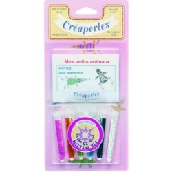 Kim Play - Kit perles - Les animaux - 6 tubes de perles de rocailles avec fils