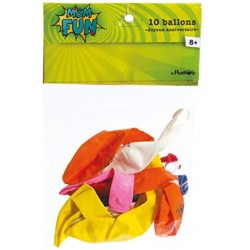 Kim Play - Sachet de 10 ballons imprimés - Joyeux anniversaire