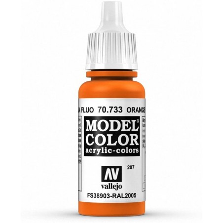 Prince August - Peinture acrylique - 733 - Orange fluo - 17 ml