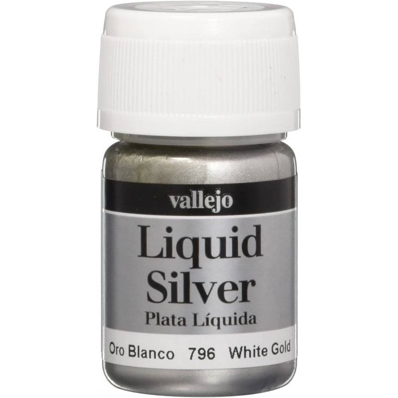 Prince August - Peinture acrylique - 796 - Or liquide blanc doré - 35 ml