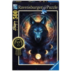 Ravensburger - Puzzle Star Line 500 pièces - Loup lumineux