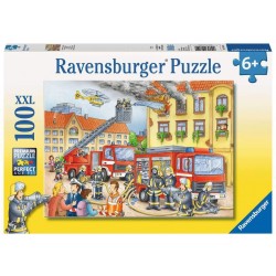Ravensburger - Puzzle 100 pièces XXL - Nos pompiers