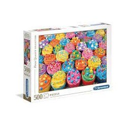 Clementoni - Puzzle 500 pièces - Cupcake colorés