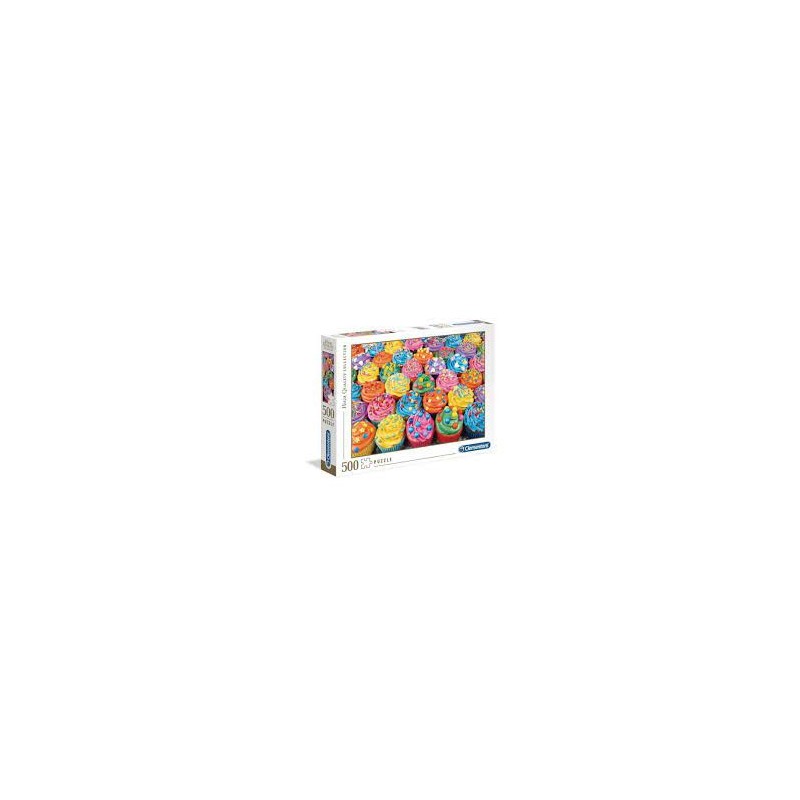 Clementoni - 35057 - High Quality Collection Puzzle - Cupcakes Colorés - 500 Pièces