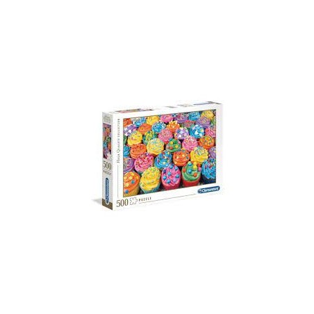 Clementoni - Puzzle 500 pièces - Cupcake colorés