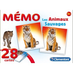 Clementoni - Jeu éducatif - Memo - Les animaux sauvages