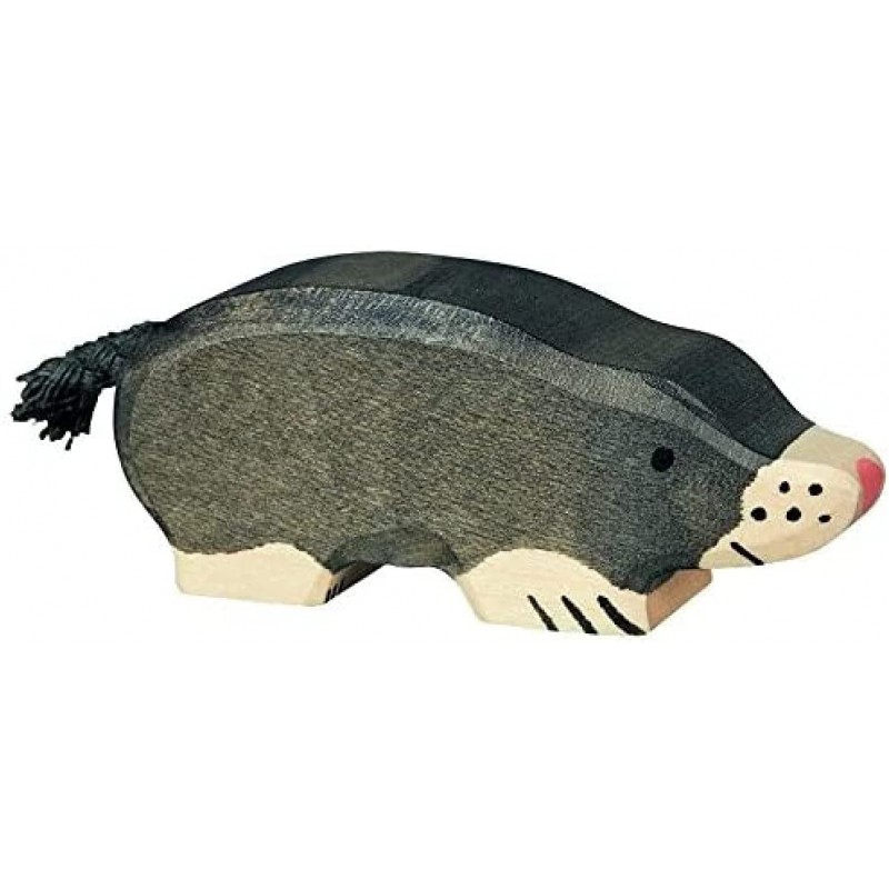 Holztiger - Figurine animal en bois - Taupe