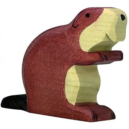 Holztiger - Figurine animal en bois - Castor