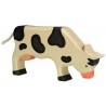 Holztiger - Figurine animal en bois - Vache noire broutant